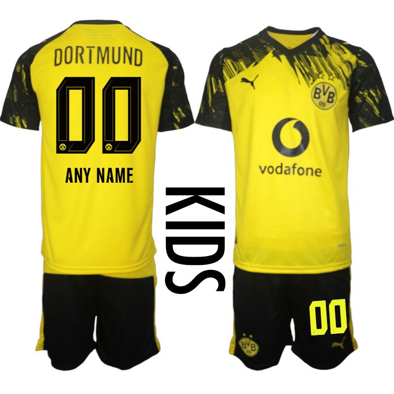 Youth 2025-2026 Club Borussia Dortmund home Yellow customized Soccer Jersey->customized soccer jersey->Custom Jersey